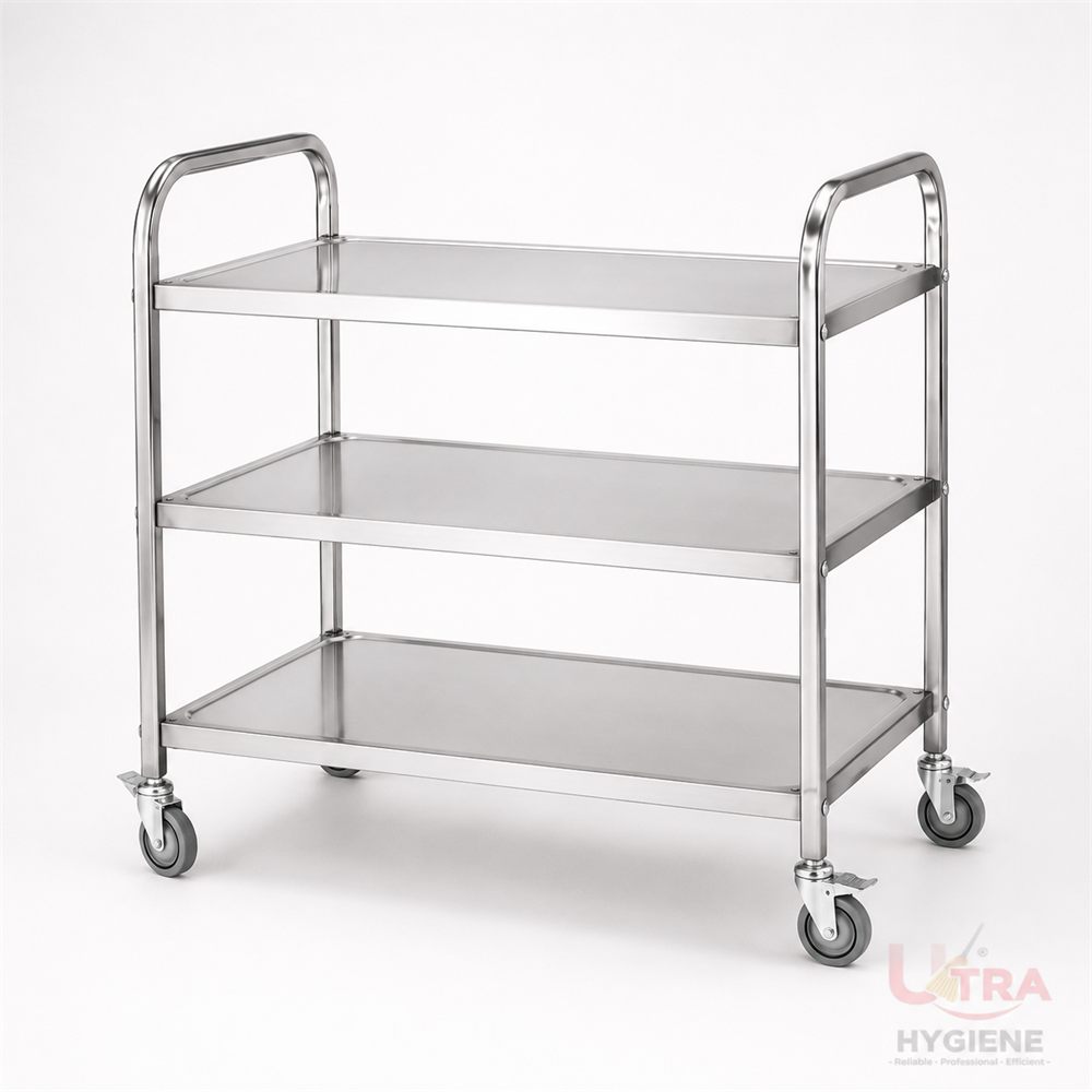Stainless Steel 3 Tiers Trolley